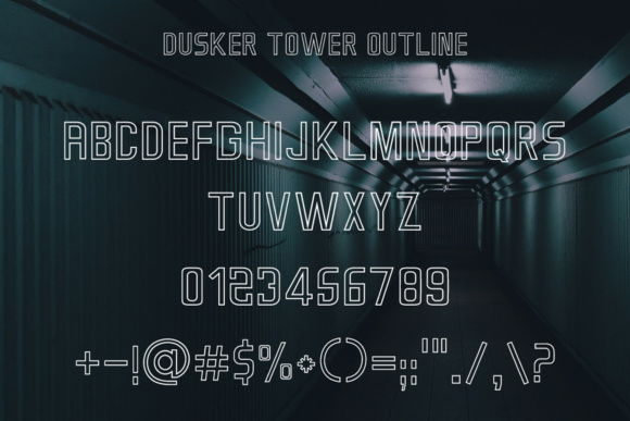Enhance Your Brand with Dusker Tower Outline Font